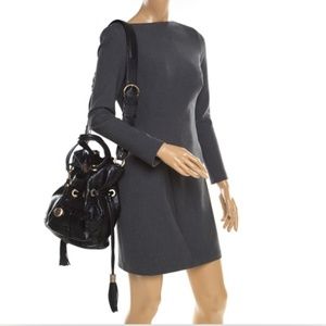 LANCEL Croc Embossed Leather Premier Flirt Bag MED